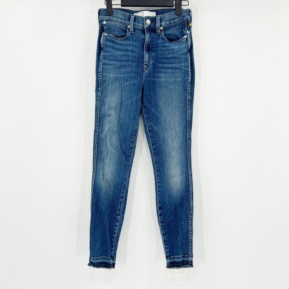 AYR Women's Blue High Rise Medium Wash Cropped‎ Skinny Denim Jeans Size 27x26 - Picture 1 of 3